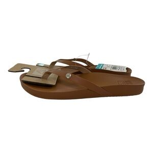 REEF Vista Ivy Cushion CJ9158 Women’s Size 8 Almond Thong Slide Sandals NWT